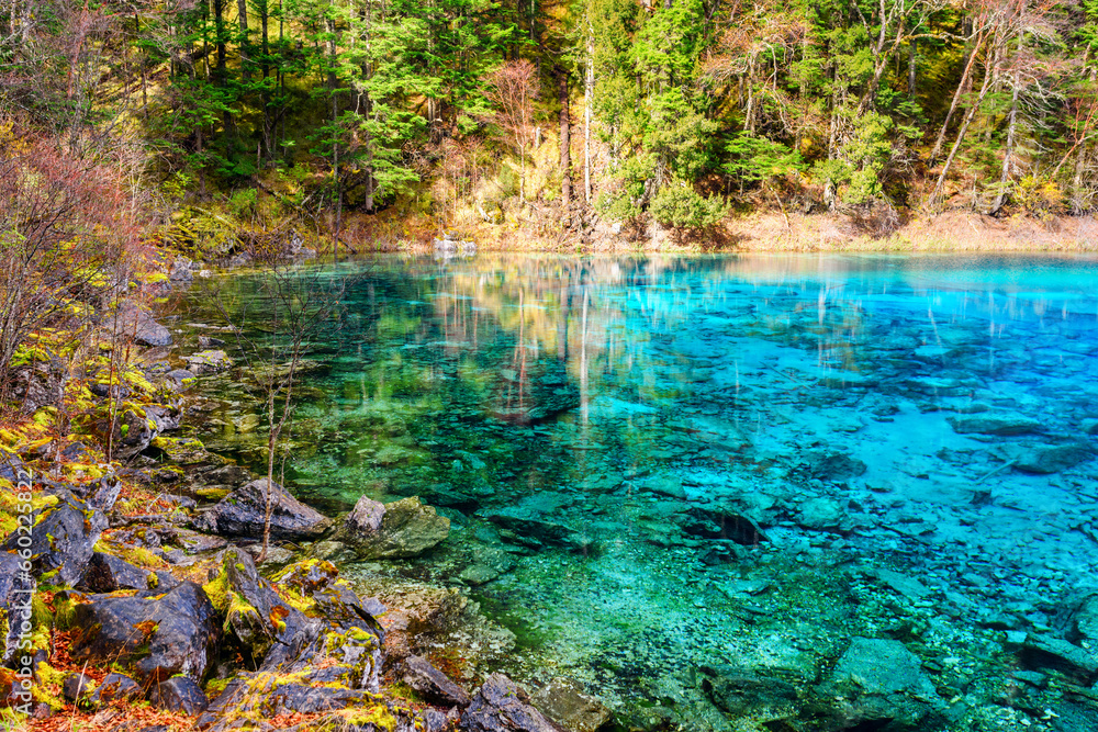 View of the Five Coloured Pool (the Colorful Pond)