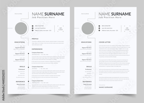 Resume and Cover Letter, Clean Resume Layout