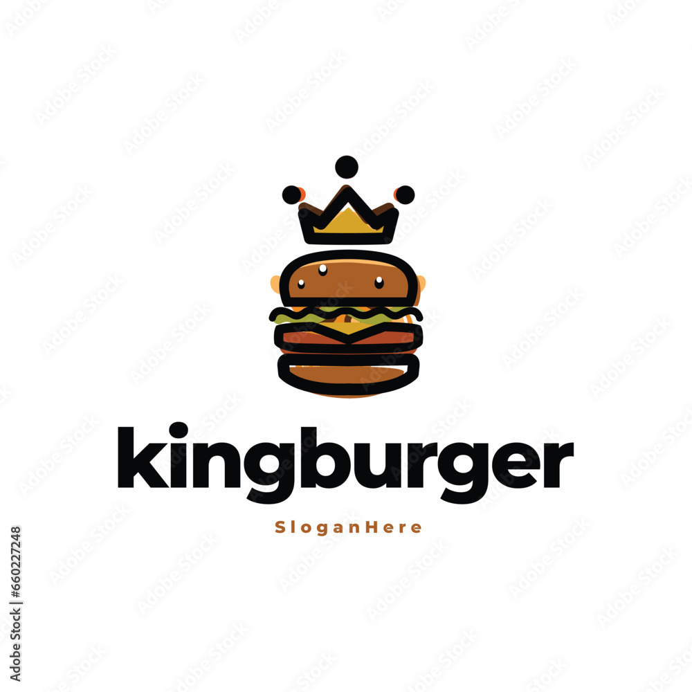 Obraz premium burger modern logo vector