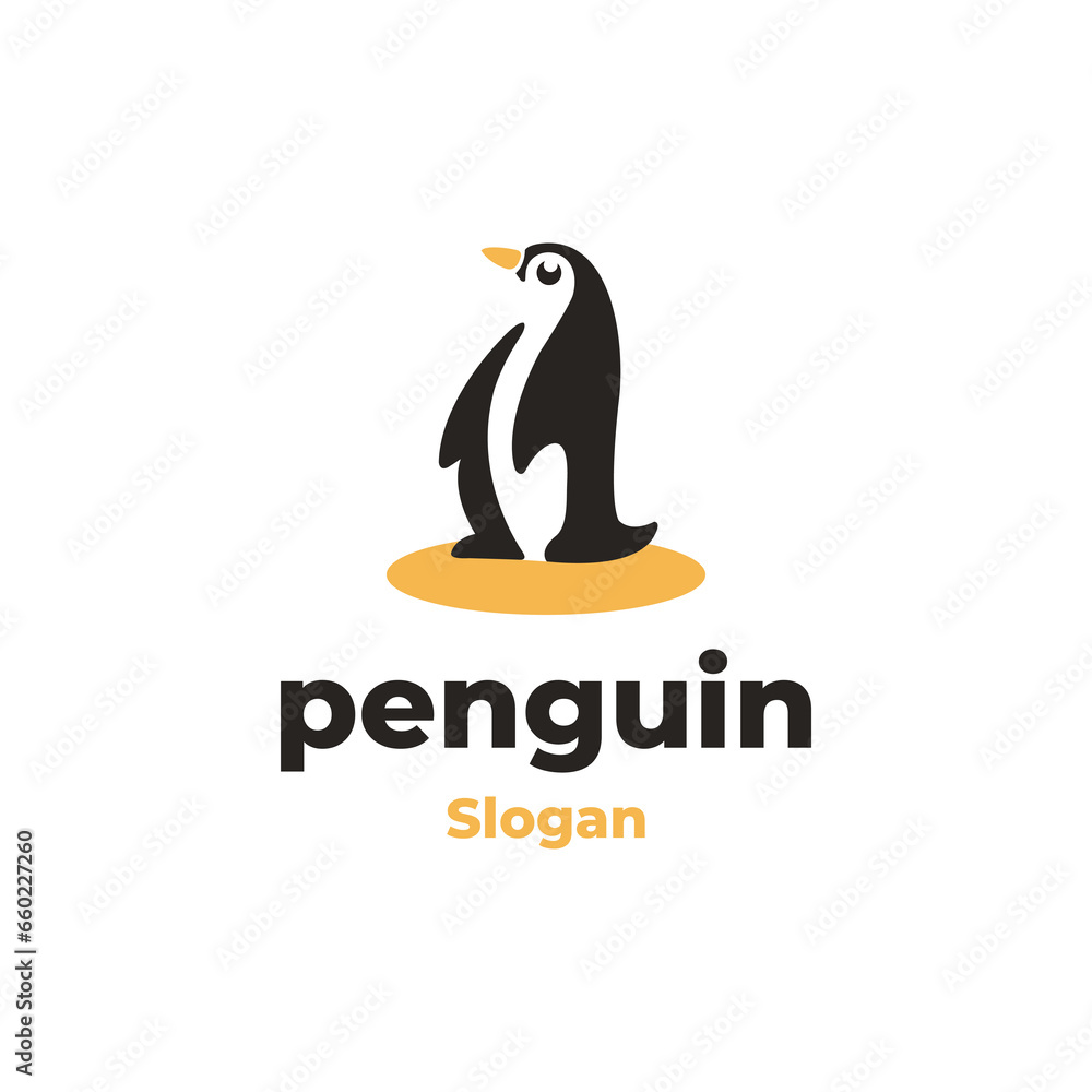 Obraz premium Modern penguin logo vector