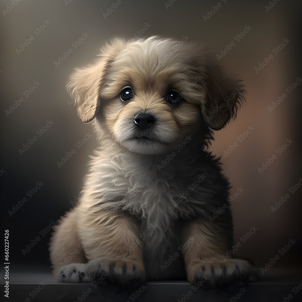 cute puppy wallpaper illustration abstract 