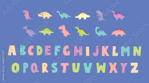 Cute Dinosaur Alphabet (ID: 660227621)