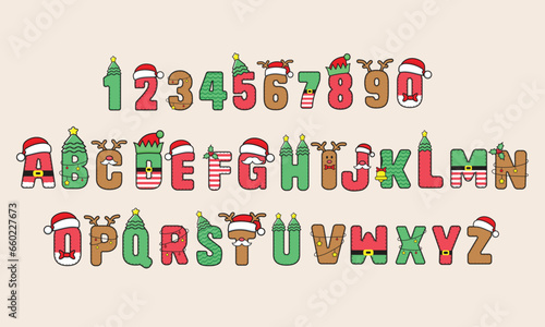 Cute Christmas Alphabet (ID: 660227673)