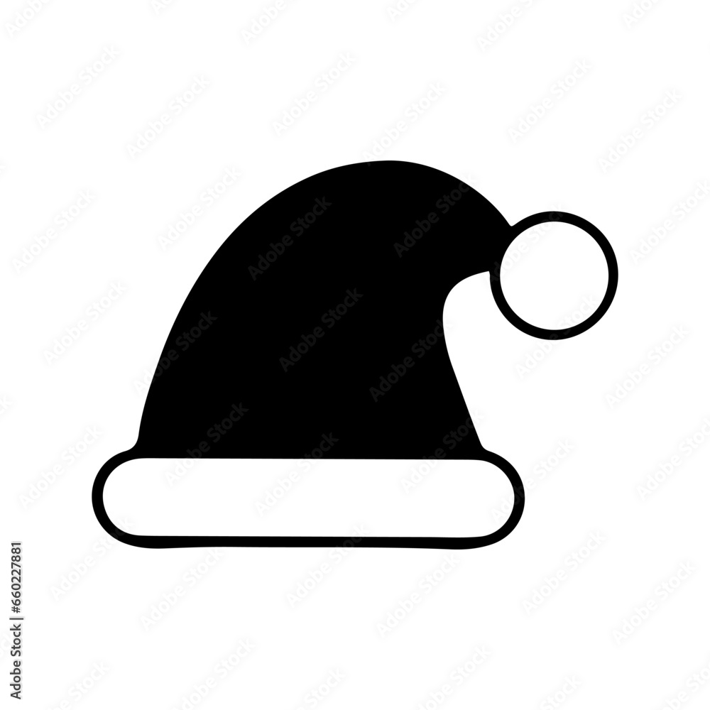 Santa Hat Vector Design on White Background Santa Hat Vector Design on White Background