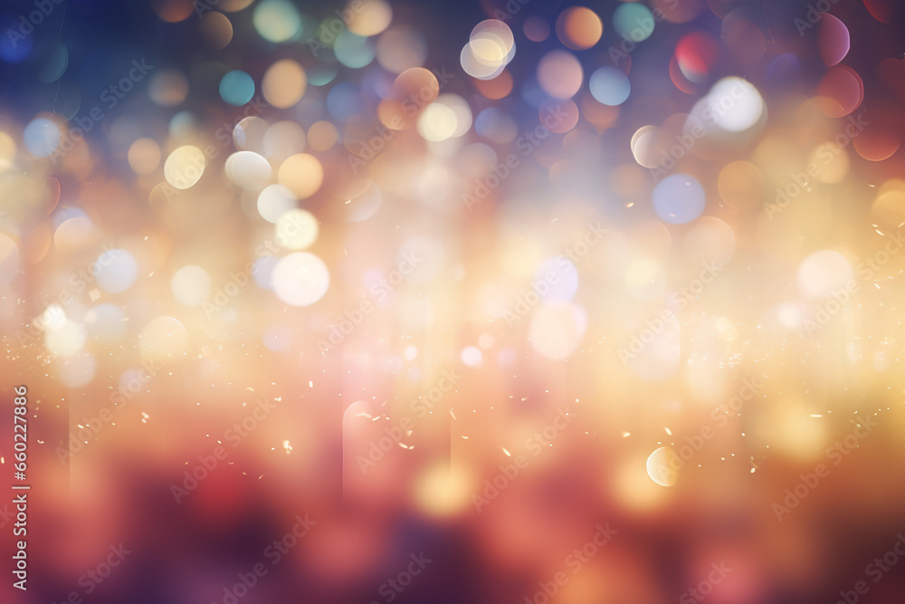 Abstract Christmas background and blurred bokeh lights. Dreamy atmosphere Abstract Christmas background and blurred bokeh lights. Dreamy atmosphere
