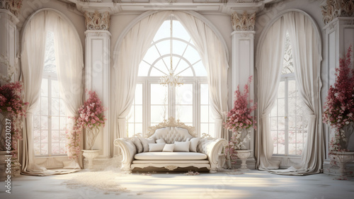 alone classic sofa in empty classic room. © sema_srinouljan