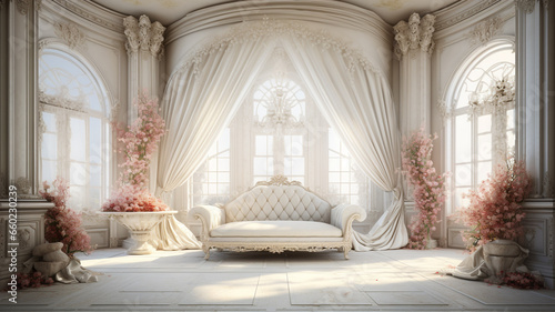 alone classic sofa in empty classic room. © sema_srinouljan