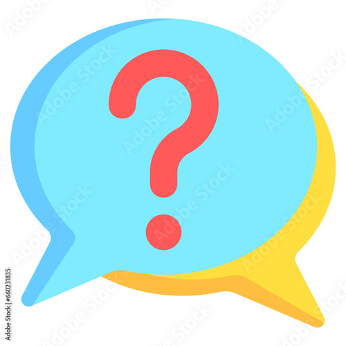 Question icon often used in design, websites, or applications, banner, flyer to convey specific concepts to enhance user communication and support experiences.