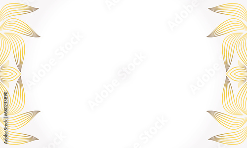 elegant white gold floral background with floral and leaf ornament
