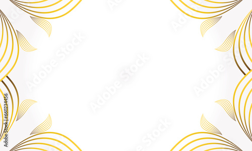 elegant white gold floral background with floral and leaf ornament