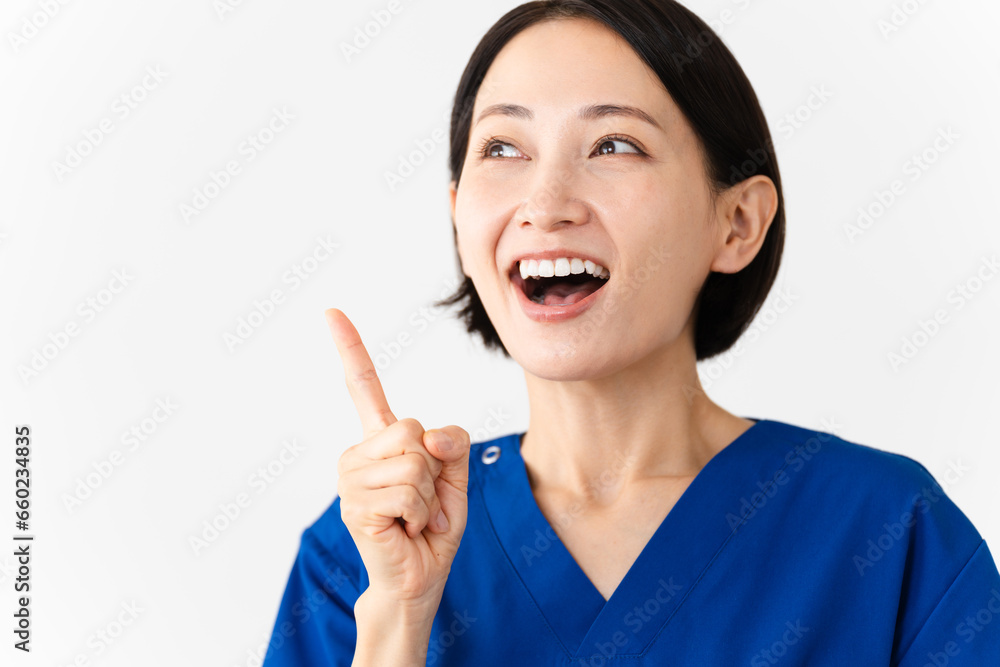スクラブを着ている若い女性 医療イメージ スクラブを着ている若い女性 医療イメージ