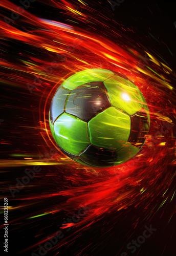 soccer ball in fire