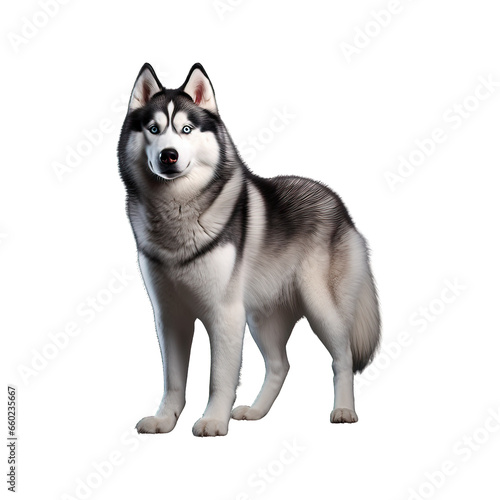 siberian husky dog isolated