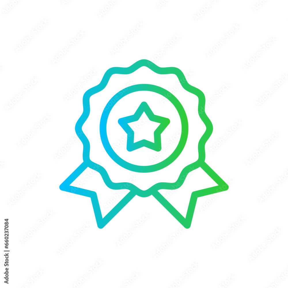 Badge diplomacy icon with blue and green gradient outline style. badge, label, symbol, sticker, design, product, quality. Vector Illustration Badge diplomacy icon with blue and green gradient outline style. badge, label, symbol, sticker, design, product, quality. Vector Illustration