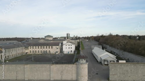 The wall and yard of a decommissioned maximum security prison