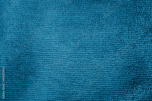 Blue seamless carpet texture shot from above. photo