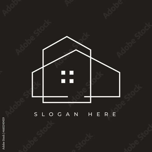 interior minimal decoration logo design architecture graphic vector