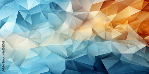 abstract beautiful futuristic Geometric background light blue and yellow tones