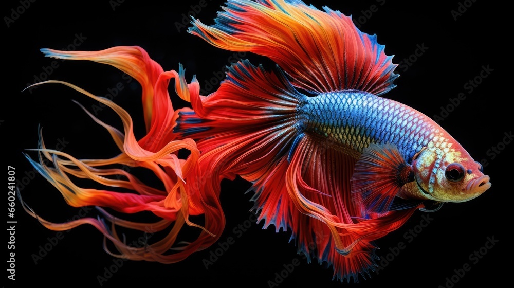Beautiful colored fighting fish