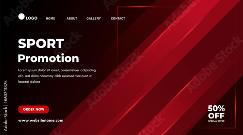 Social Media Banner Template. Sports Shopping Store. With Modern Concept for Landing Page Template