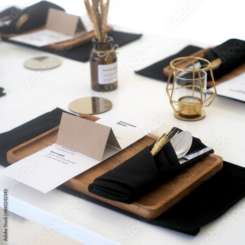 Elegant Vintage Dinner Table Setting