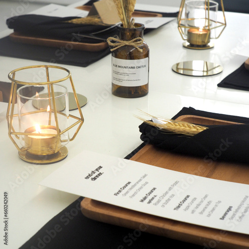 Elegant Vintage Dinner Table Setting