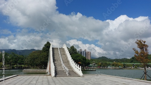 Da-Hu Park under blue sky in Taiwan