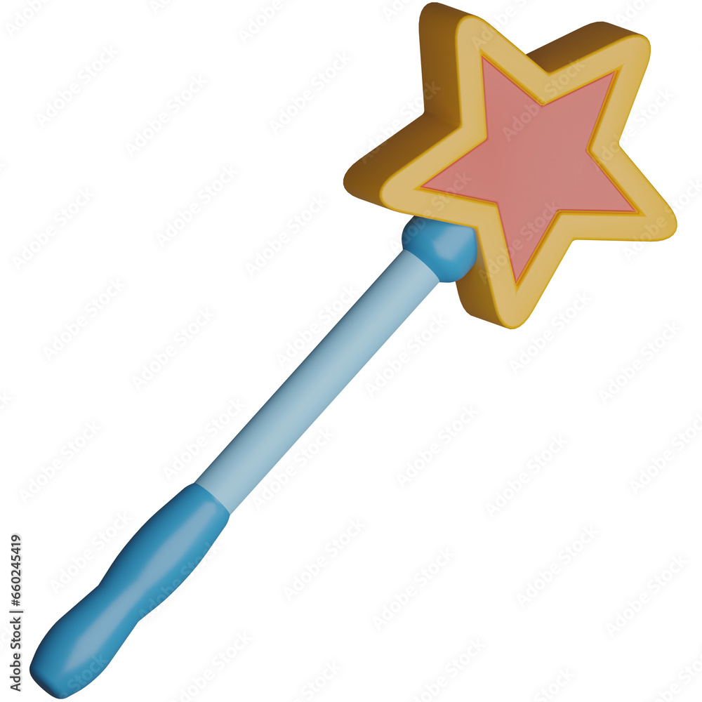 Magic Wand 3D Icon Magic Wand 3D Icon