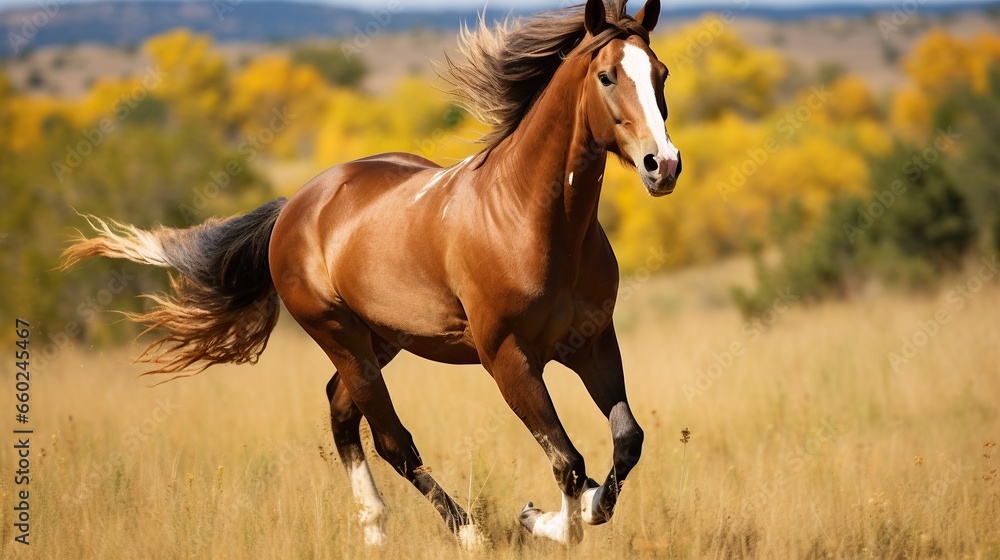 Horses running in the meadow Horses running in the meadow