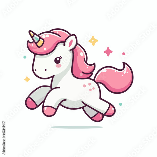 cute unicorn vector illustration