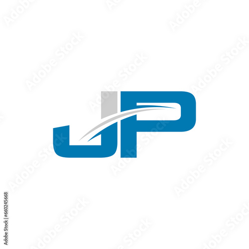 simple j and p logo design