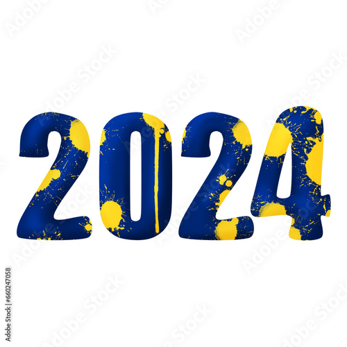 happy new year 2024 number