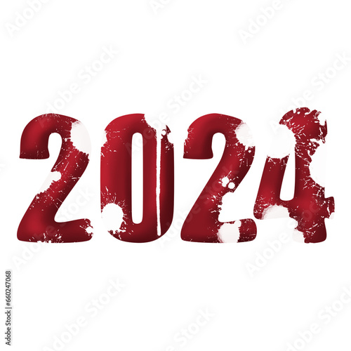happy new year 2024 number