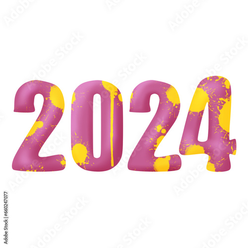 happy new year 2024 number