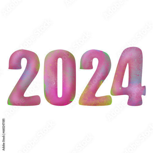 happy new year 2024 number