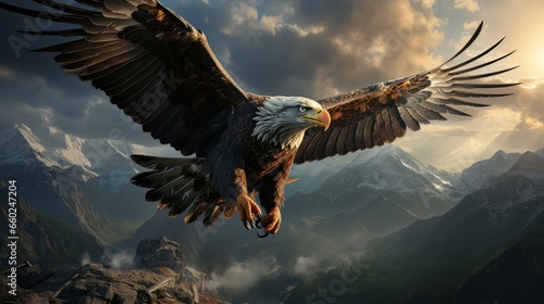 bald eagle flying © Tn