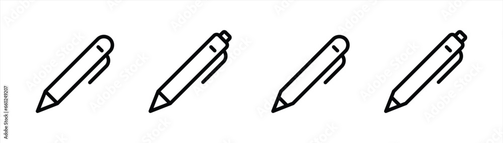 pen icon set. pen simple icon symbol. vector illustration pen icon set. pen simple icon symbol. vector illustration