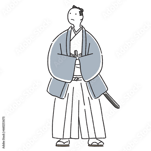 江戸時代の日常　羽織姿の侍
