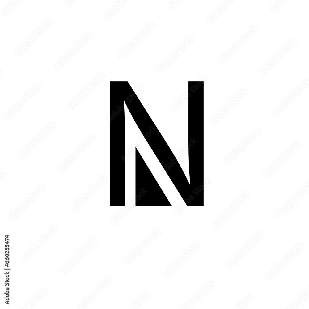 N letter logo design N letter logo design