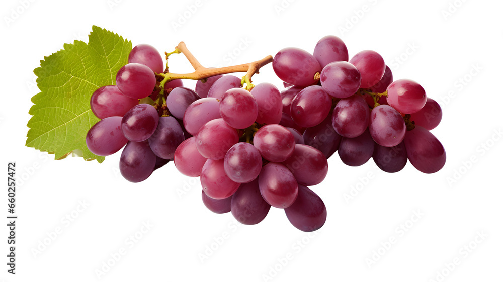 red grapes on PNG background .generated by AI red grapes on PNG background .generated by AI
