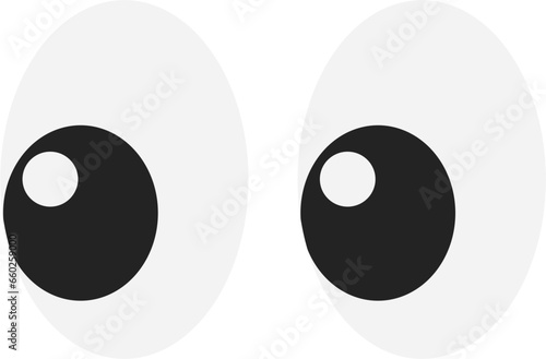 Eyes cartoon, human body part clipart 