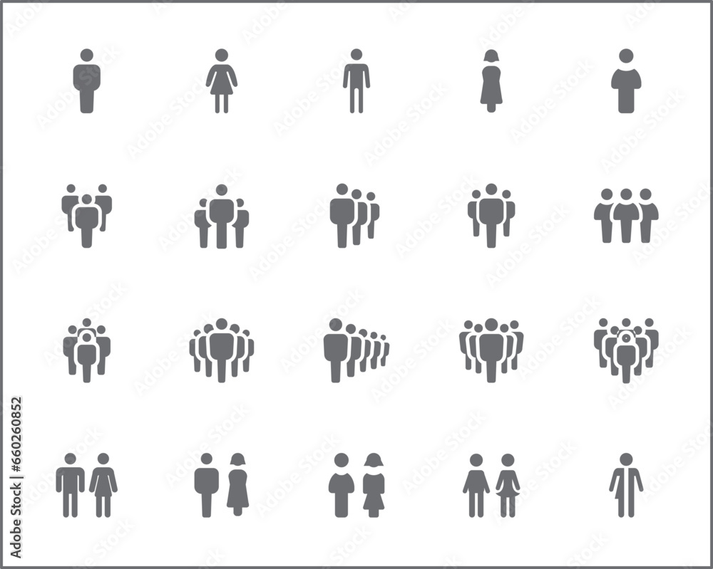 Simple Set of figure Related Vector Line Icons. Vector collection of human, pictogram, people, group, discussion, meeting, profile and design elements symbols or logo element. Simple Set of figure Related Vector Line Icons. Vector collection of human, pictogram, people, group, discussion, meeting, profile and design elements symbols or logo element.