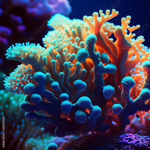 realistic robot coral reef macro photo 169 high def uplighting 