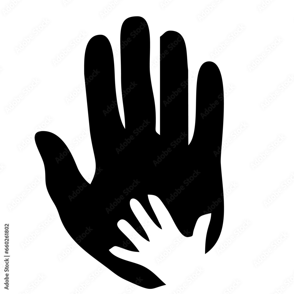 silhouette of hand silhouette of hand