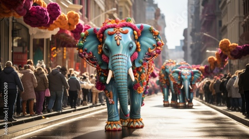 Colorful Parade referring to the Macys Thanksgiving ,Desktop Wallpaper Backgrounds, Background HD For Designer © PicTCoral