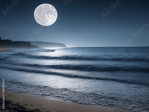 moon over the sea