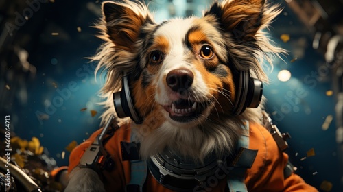 Colorful Full body Dog flying in space real photo,Desktop Wallpaper Backgrounds,, Background HD For Designer