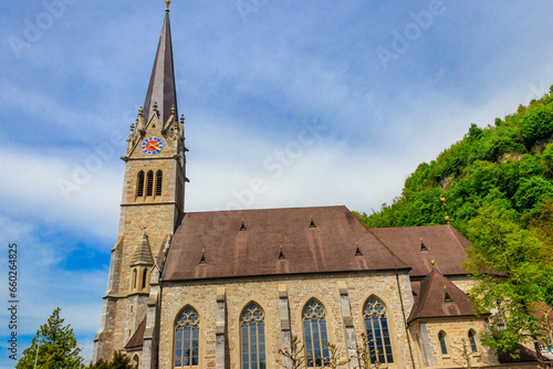 Vaduz Cathedral, or Cathedral of St. Florin is a neo-Gothic church in Vaduz, Liechtenstein