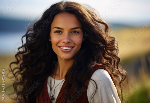 Portrait of a multiethnic woman