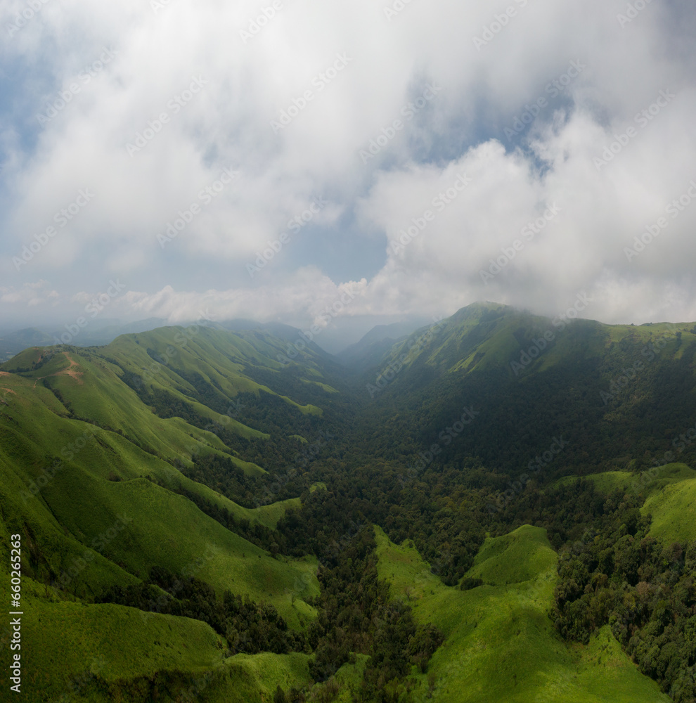 beautiful aerial Panaroma landscape of mountains